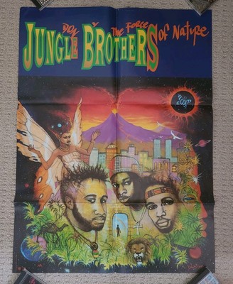 Jungle Brothers Done By The Forces Of Nature promo poster 1989 rap