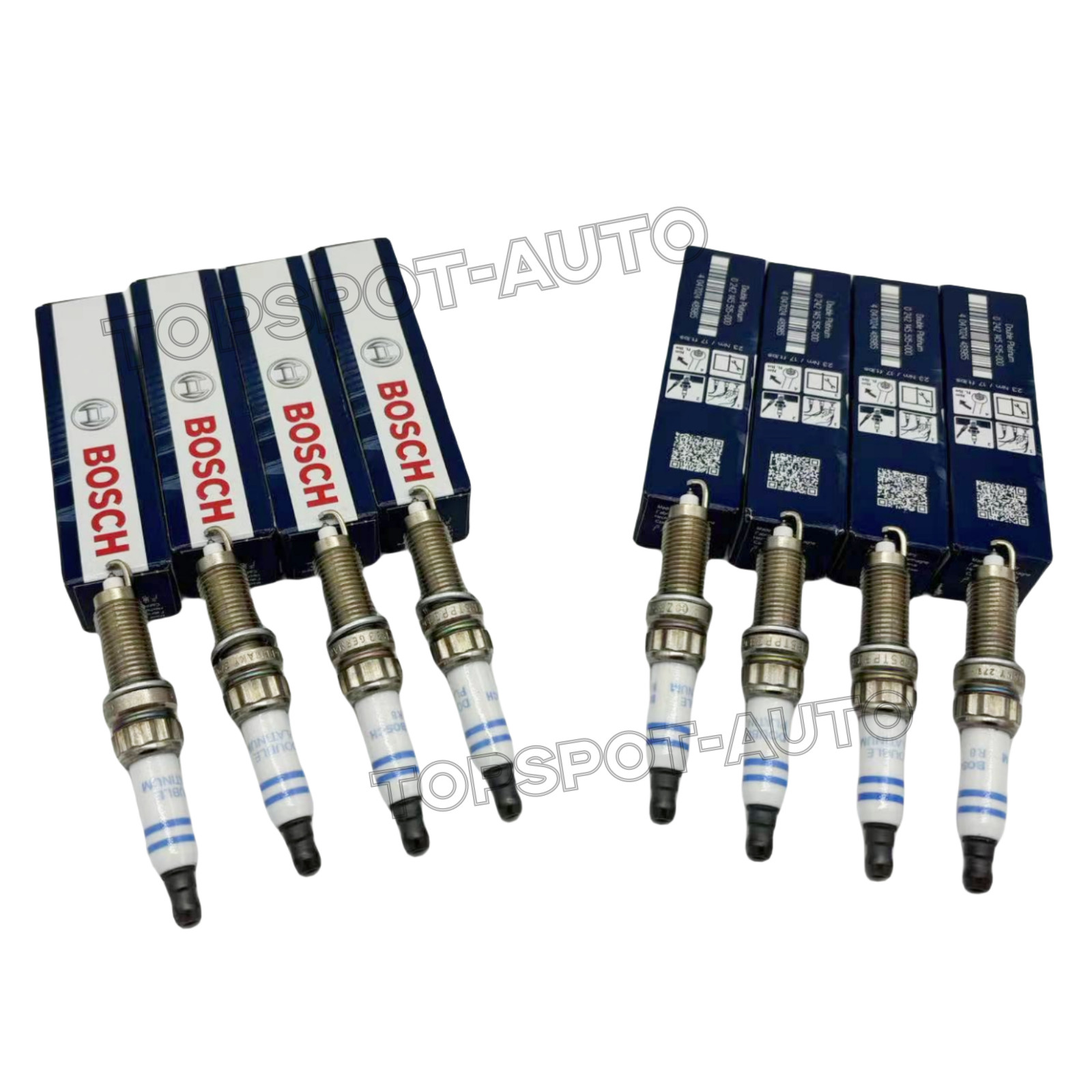 8PCS Bosch Spark Plugs High Power Fit For BMW 550i 650i E71 X5 X6 12120037580