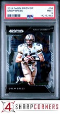 2019 PANINI PRIZM DRAFT PICKS #34 DREW BREES SAINTS HOF PSA 9