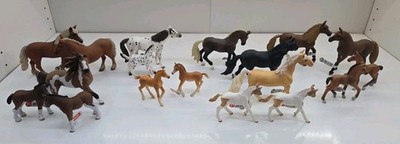 Lot of 18 Schleich Horses NWT Animals Figurines Collectible 9 Adult 9 Foals