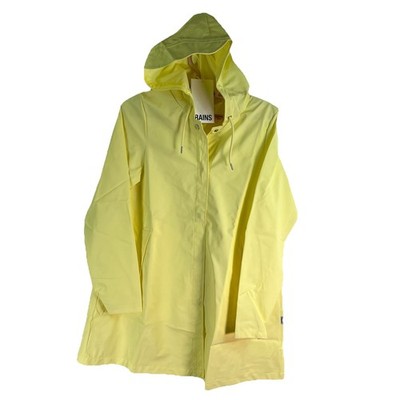 RAINS Jacket A-Line Rain Jacket Womens Yellow Straw Waterproof SZ XS NWT 18050