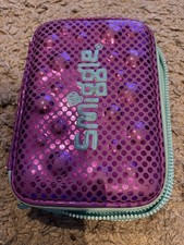 Smiggle blue and purple zipped up pencil case 