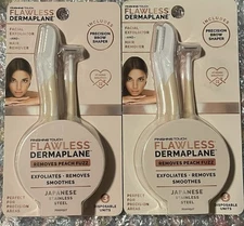 DermaPlane Travel Pack Facial Exfoliator & Hair Remover, Brow Shaper - 2 Packs