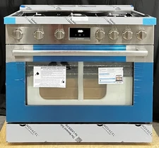 Bosch 800 Series HGS8655UC 36 Inch Freestanding Gas Range with 6 Sealed Burners,