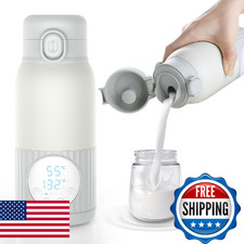 Portable Baby Bottle Warmer for Breast Milk, 100W Fast Heating  Precise Temp Co