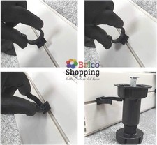 GANCIO per ZOCCOLO DA CUCINA UNIVERSALE in ABS CLIP per PIEDINI DELLA ZOCCOLATUR