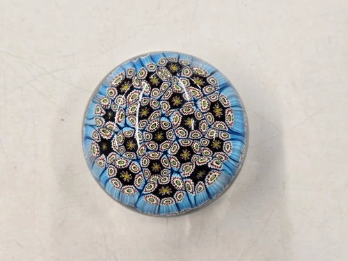 Vintage Multicolored Murano Millefiori Glass Paperweight. Nice Condition