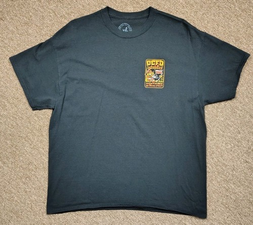 FIREHOUSE SHIRT CLUB DCFD ENG32INE Nightmare Irving Street T-Shirt Mens XL Black