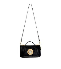 Gianni Versace Medusa Patent Croc Embossed Cl...