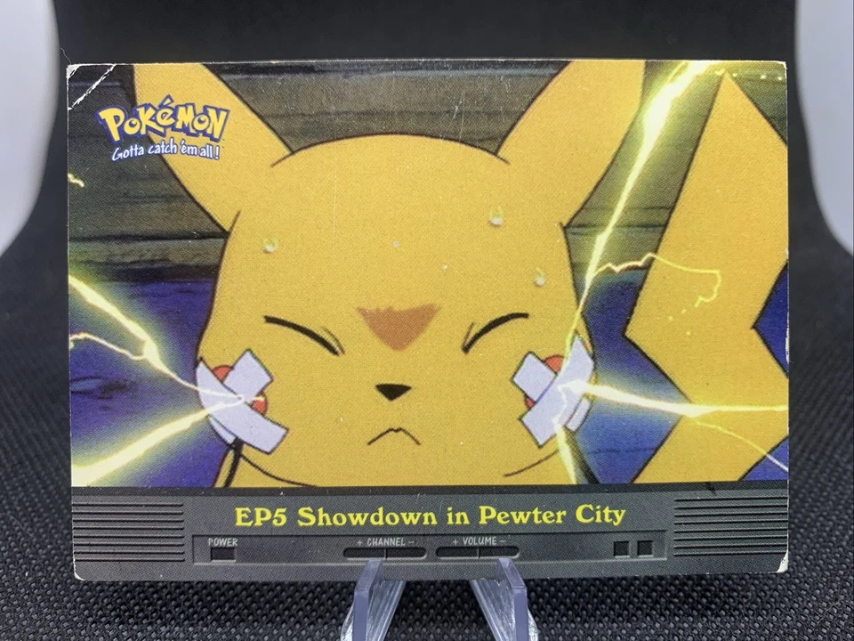Topps Pokemon EP5 Showdown in Pewter City TV Animation Edition 1 Serie 1999 Pika