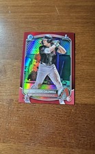 2025 Bowman - Chrome Prospects Slade Caldwell #BCP-21 True Red Refractor /5 (RC)
