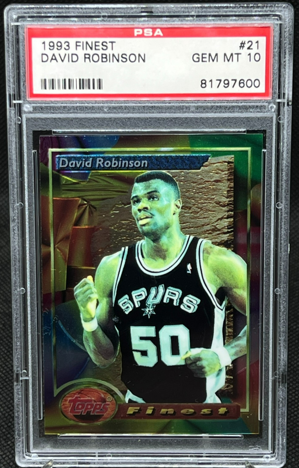 1993-94 Topps Finest David Robinson PSA 10 #21 - Spurs