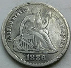 US 1886 Seated Liberty Dime  **