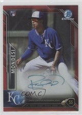 2016 Bowman Chrome Rookie Red Refractor 5/5 Adalberto Mondesi Raul Auto 2s6