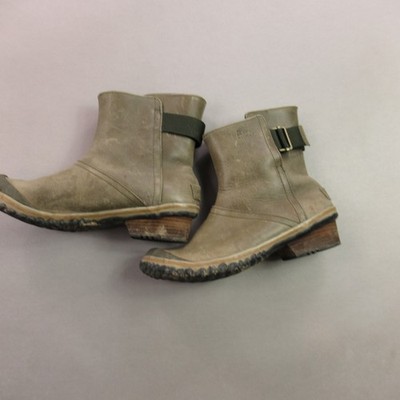 Sorel Women's NL2156-383 Olive Green Leather Ankle Boots US 8.5 EU 39.5 UK 6.5