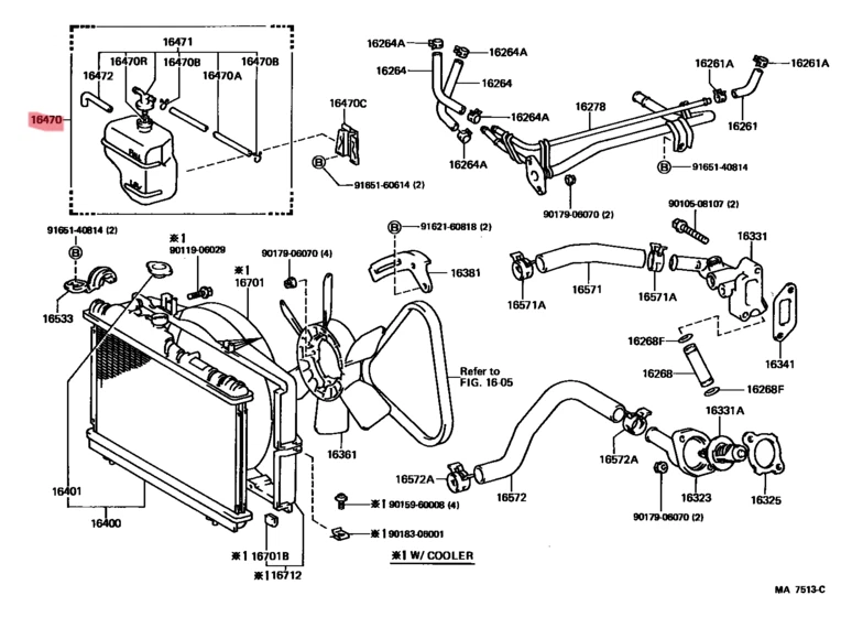 Toyota Genuine COROLLA AE86 Radiator Overflow Coolant Tank New 16470-16040 - Image 2 of 2