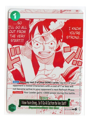 #ad I Know You#x27;re Strong So I#x27;ll Go All Out from the Very Start OP13 040 3rd Promo $9.98