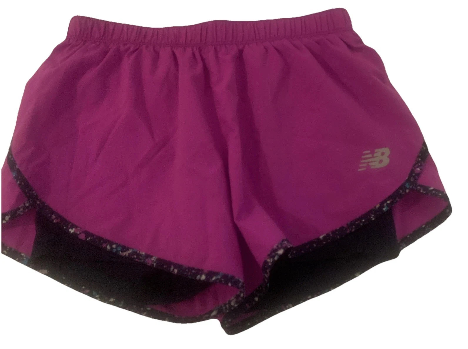 Pantaloncini da corsa New Balance viola rosa pantaloncini sportivi elasticizzati vita 28"