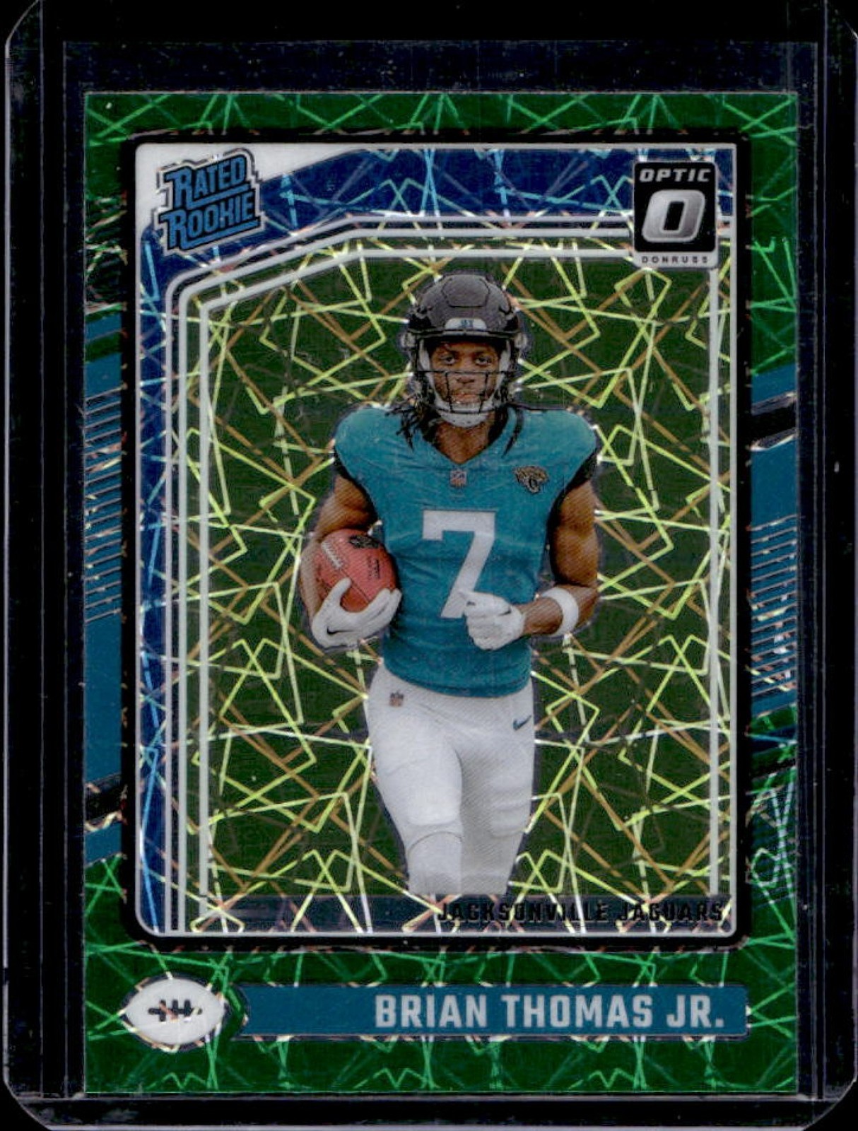 2024 Panini Donruss Optic Brian Thomas Jr. Green Velocity Rated Rookie #214