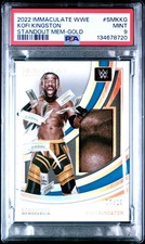 2022 PANINI IMMACULATE COLL WWE STANDOUT MEM GOLD KOFI KINGSTON 07/10 PSA 9