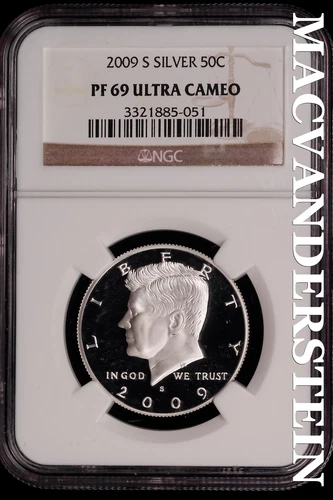 2009-S Silver Kennedy Half Dollar-NGC PF 69 Ultra Cameo No Reserve #SLK879