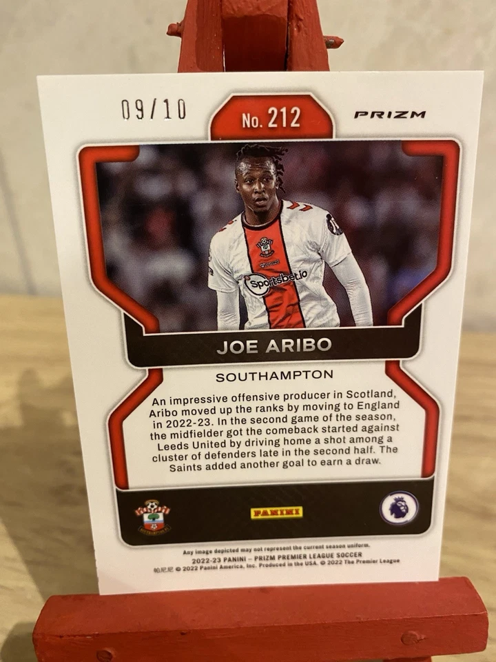 2022/23 Panini Prizm Joe Aribo RC Gold /10 Breakaway Southampton #212 - Image 4 of 4