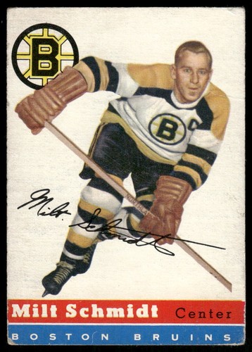 Milt Schmidt #60 1954 Topps card