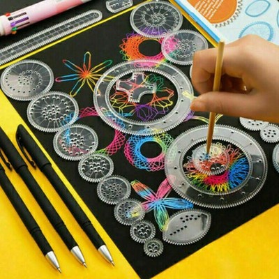 27 Pcs Set Kinder Spirograph Zeichnen Schablone Zeichenwerkzeug Bildung Neu  ··
