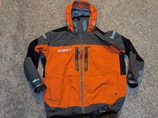 Simms Men’s Blue Gray Pro Dry Gore Tex Rain Jacket XL Fishing Wading