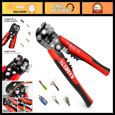 Self-Adjusting Wire Stripper Tool - 3 in 1 Heavy Duty Automatic Cable Cutter, Cr