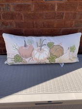 NWT Loving Kindness Pumpkin Patch Fall Harvest Thanksgiving Pillow 35x14 Autumn