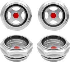 4Pcs Air compressor Oil Sight Glass 1 Inch NPT Oil Liquid Level Gauge Male Threa