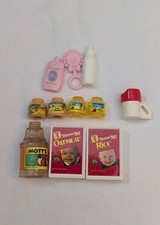 Barbie Baby Food Lot Of 11 Beech Nut Mitts Sippy Cup Bottle Rattle