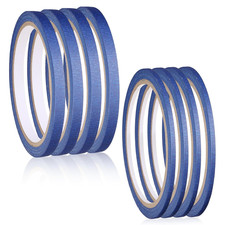 Pinstripe Tape - 8 Rolls, 1/8, 1/4 Inch Line, Whiteboard Blue Pinstriping Tape