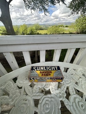 Vintage Sunlight Savon Zeep Waschseife im Originalkarton 16x4cm
