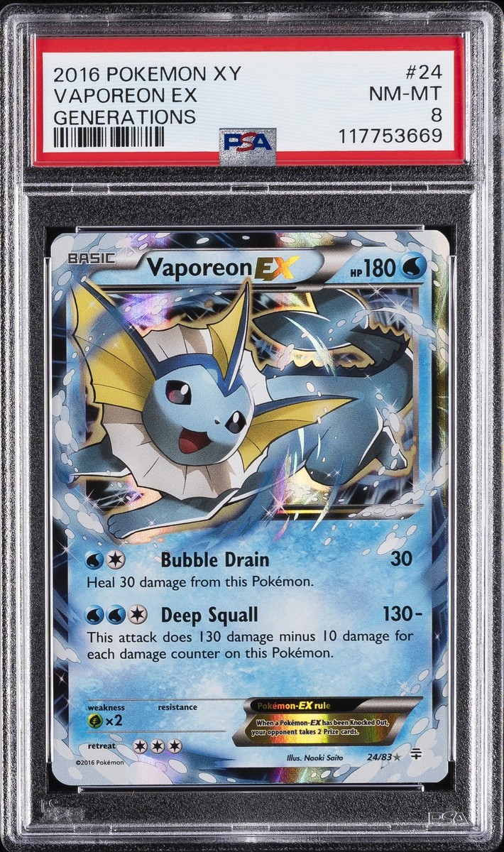 2016 POKEMON XY GENERATIONS #24 VAPOREON EX PSA 8 | eBay