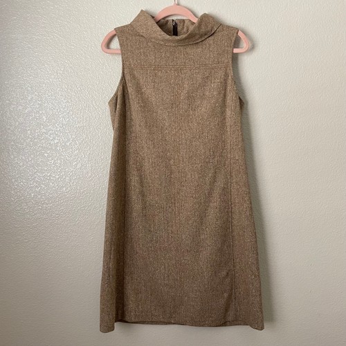 Vintage Lilly Pulitzer Dress Womens Size 10 Brown Wool Mini Preppy Academia - Picture 2 of 9