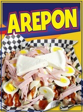 Arepon Decal Window Sticker Truck Concession Vinyl Restaurant Sign Venezuelan Fo