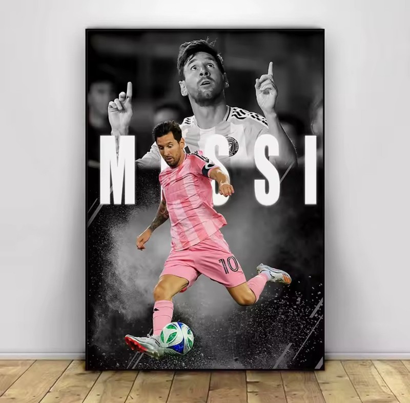 World Famous Messi Sport Poster Canvas Painting Print