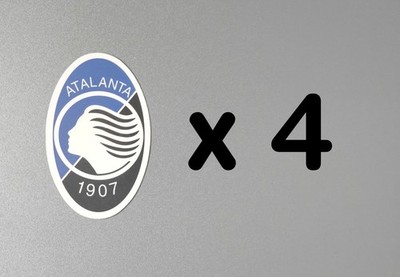 4 Stück (vier) Atalanta B.C. Aufkleber - Vereinsabzeichen Logo