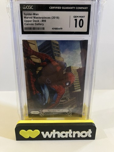 Spider-Man 2018 Upper Deck Marvel Masterpieces Canvas Gallery CGC 10