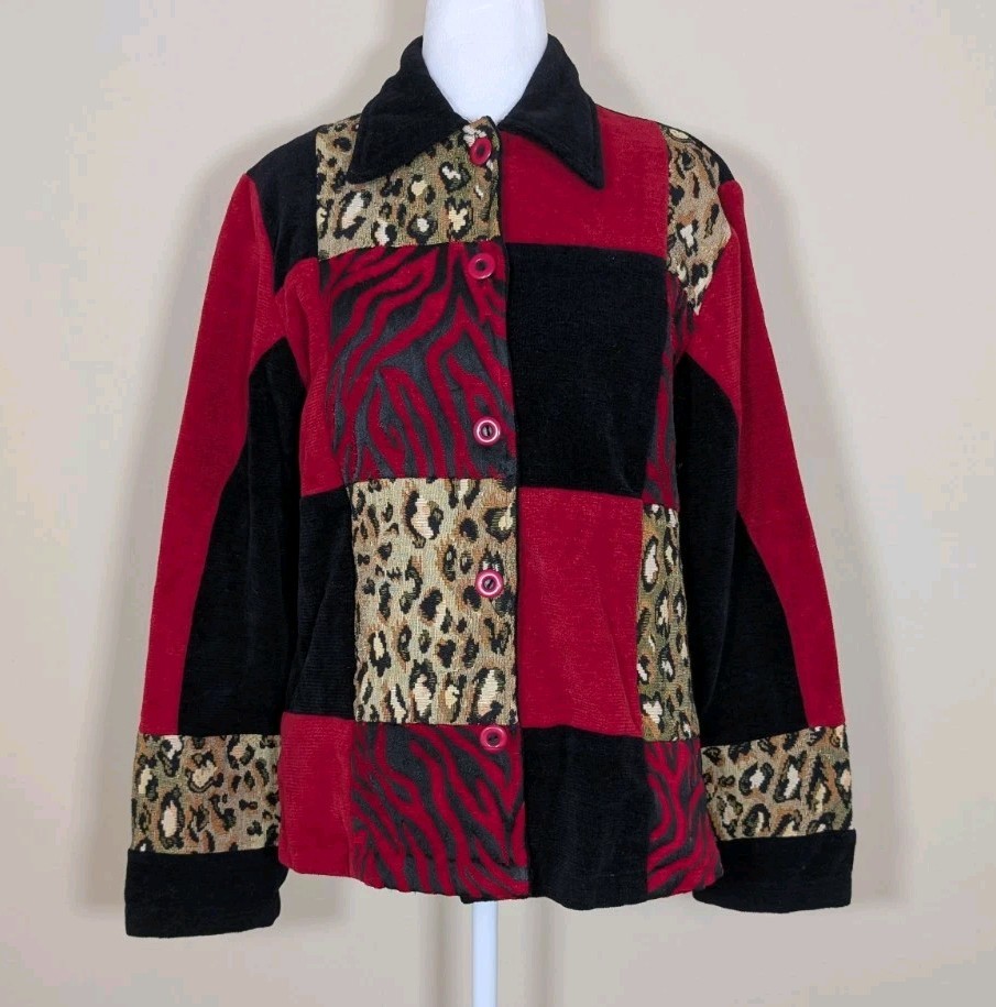 Bea Classics Vintage Patchwork Jacket Large **NO … - image 1