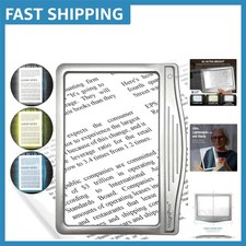Large 3X LED Page Magnifier - Lightweight, Ergonomic, Perfect for Low Vision