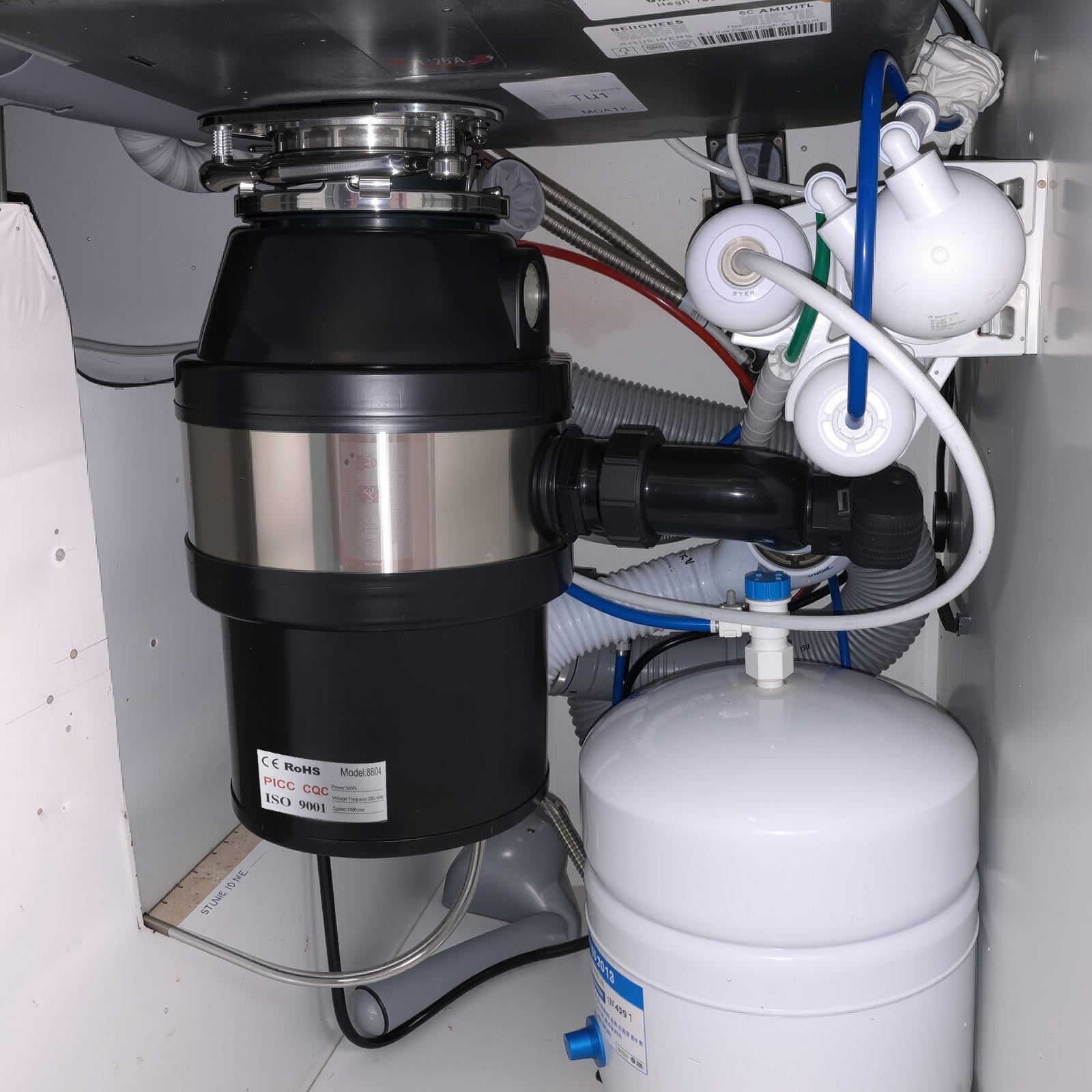 3/4 HP Garbage Disposal Food Waste Disposer Continuous Feed Stainless Steel New-