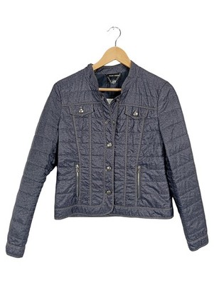 GERRY WEBER Damen Steppjacke Übergangsjacke Gr. 38 Blau Casual