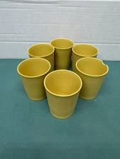 Lot Of 6 Vintage Tupperware Tumblers 6 oz. Juice Cups Harvest Gold #1251