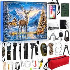 Survival Advent Calendar 2026 for Men, 24 Days Christmas Countdown