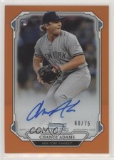 2019 Bowman Sterling Rookie Orange Refractor 60/75 Chance Adams Auto 8d2
