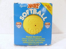Vintage 1985 Official Nerf Yellow High Visibility Foam Softball No. 0296 NEW 