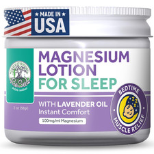 Handmade Organic Lavender Magnesium Lotion - Body Rub for Bedtime Care - Essenti